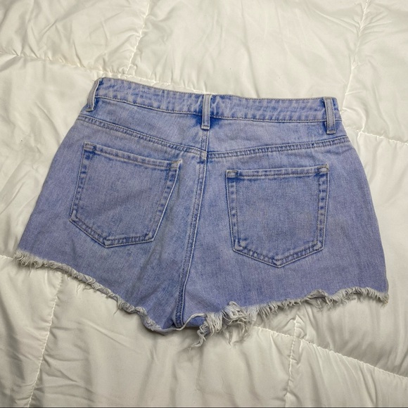 Pacsun High Rise Light Wash Shorts - Picture 3 of 4